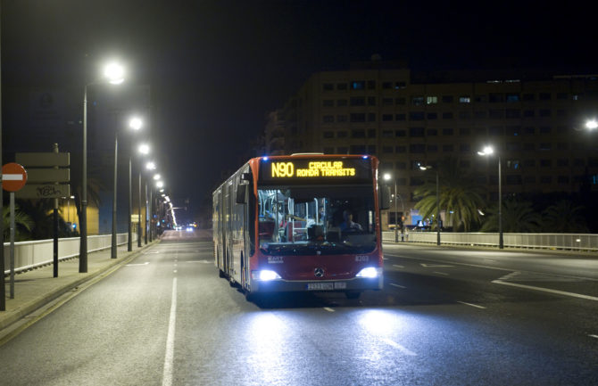 Mejora de los autobuses nocturnos en Granada