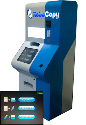 Máquina automática de fotocopias y servicios de copistería en las calles