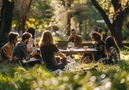Reunión de universitarios de todo el mundo